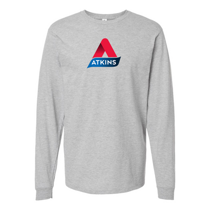 Men's Atkins Logo Cotton Long Sleeve T-Shirt