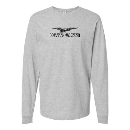 Men's Moto Guzzi Logo Cotton Long Sleeve T-Shirt