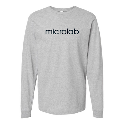 Men's Microlab Logo Cotton Long Sleeve T-Shirt