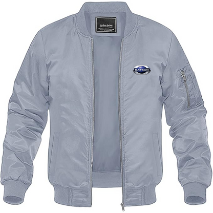 Men's Datsun Logo Lightweight Bomber Jacket Windbreaker Softshell Varsity Jacket Coat