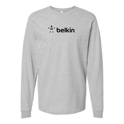 Men's Belkin Logo Cotton Long Sleeve T-Shirt