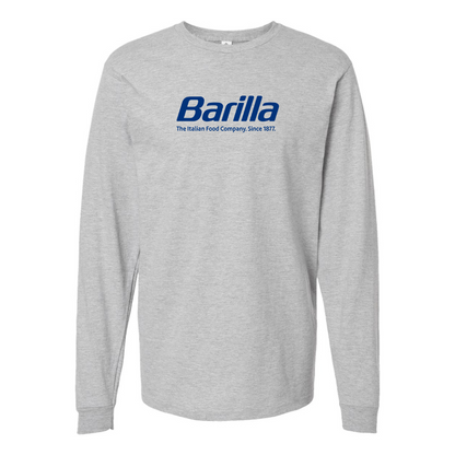 Men's Barilla Logo Cotton Long Sleeve T-Shirt