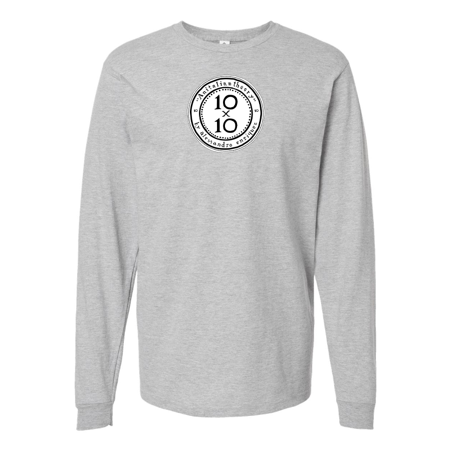 Men's 10x10 An Italian Theory Logo Cotton Long Sleeve T-Shirt