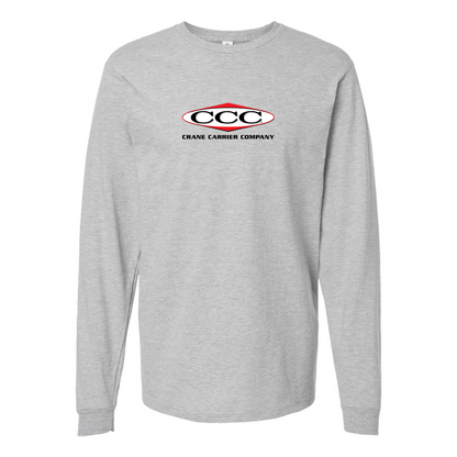 Men's Crane Carrier Company Logo Cotton Long Sleeve T-Shirt