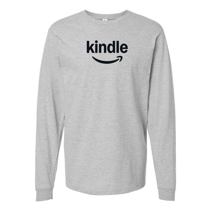 Men's Amazon Kindle Logo Cotton Long Sleeve T-Shirt
