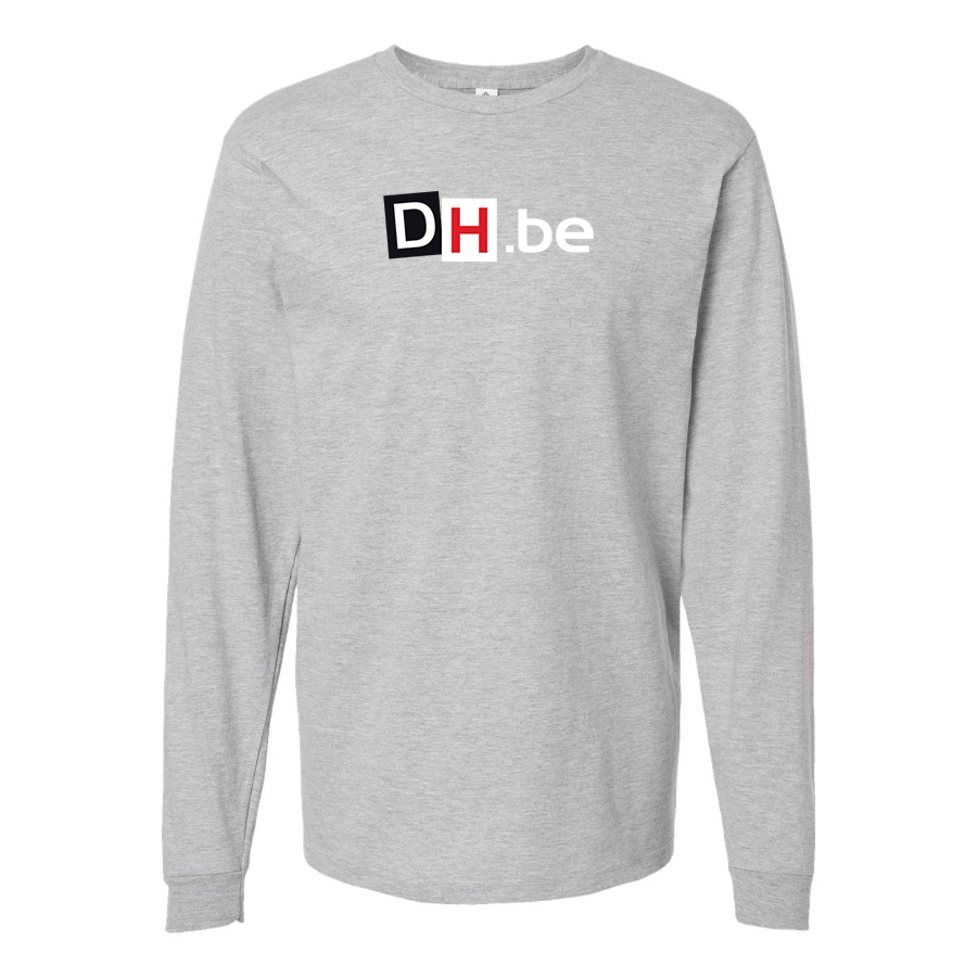Men's DH Derniere Heure Logo  Cotton Long Sleeve T-Shirt