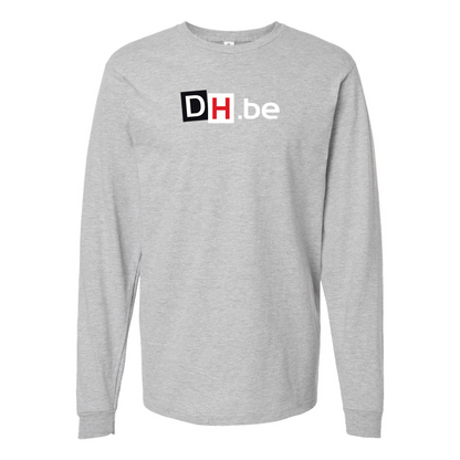 Men's DH Derniere Heure Logo  Cotton Long Sleeve T-Shirt
