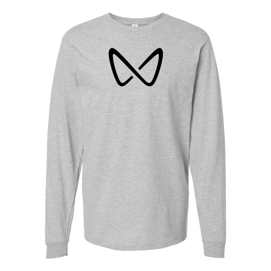 Men's Mahindra Logo Cotton Long Sleeve T-Shirt