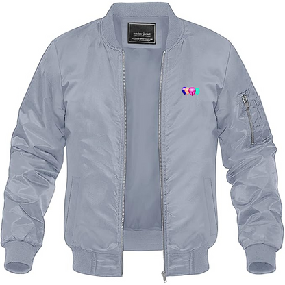 Men's Balloon-Emojis Logo Lightweight Bomber Jacket Windbreaker Softshell Varsity Jacket Coat