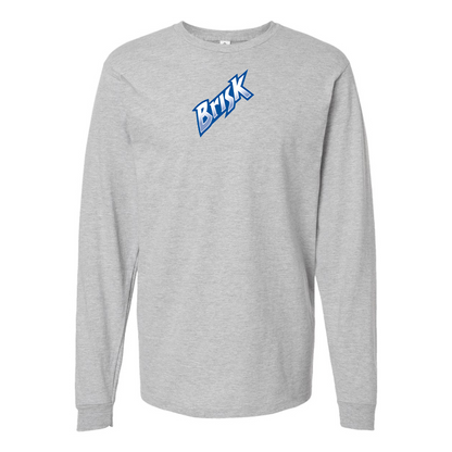 Men's Brisk Logo Cotton Long Sleeve T-Shirt