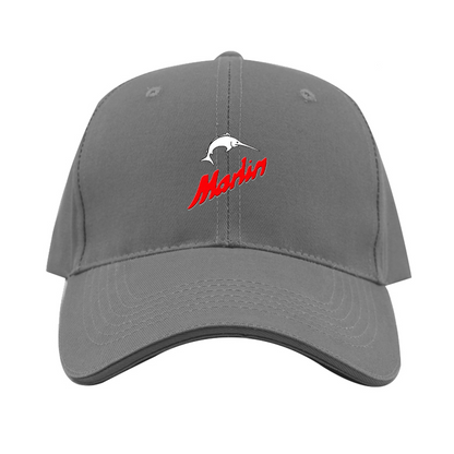 Marlin Logo  Dad Baseball Cap Hat