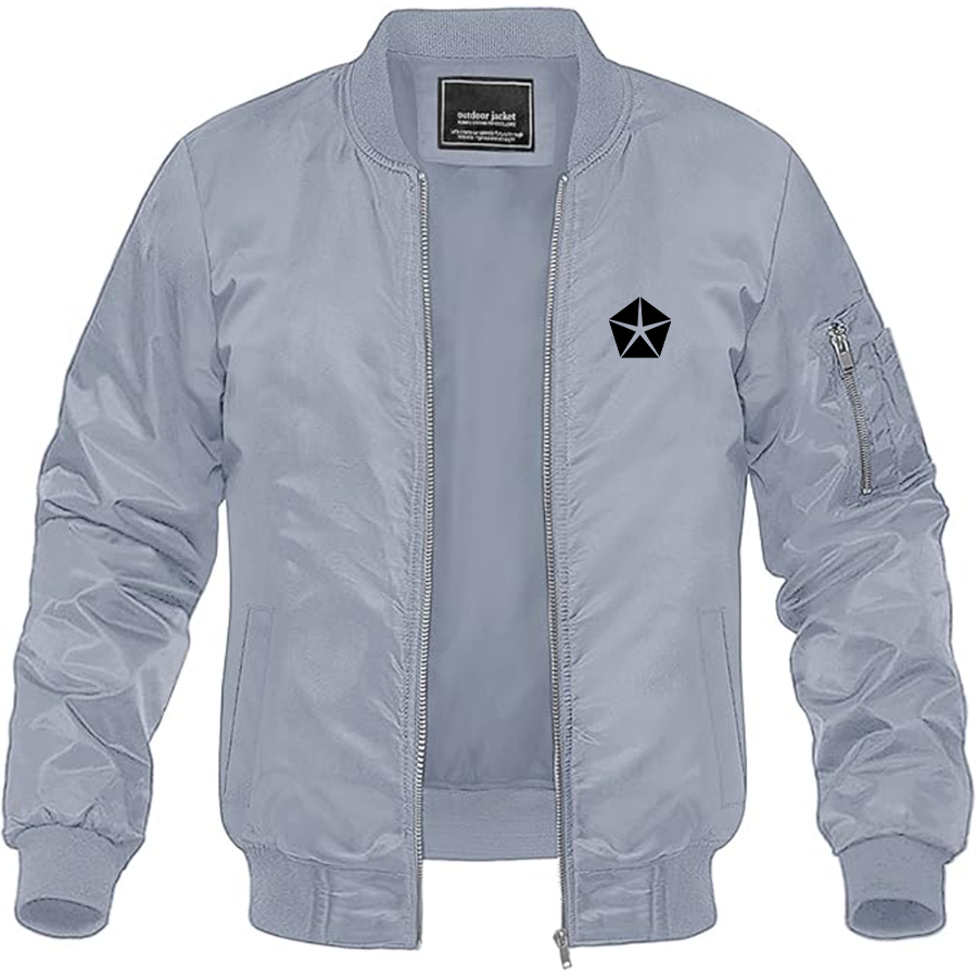 Men's Sunbeam Logo Lightweight Bomber Jacket Windbreaker Softshell Varsity Jacket Coat
