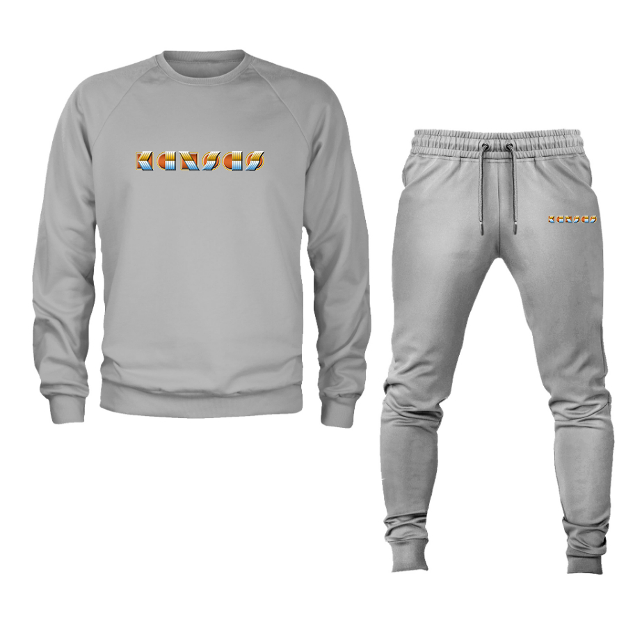 Men's Kansas Crewneck Sweatshirt Joggers Suit