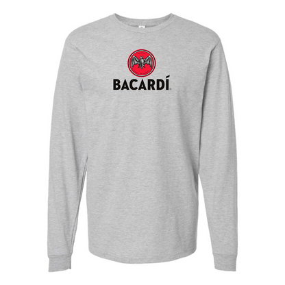 Men's Bacardi Logo Cotton Long Sleeve T-Shirt