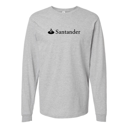 Men's Santander Logo Cotton Long Sleeve T-Shirt