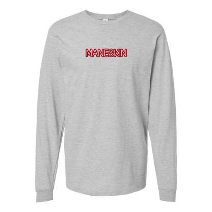 Youth Maneskin Red Neon Letter Logo Long sleeves