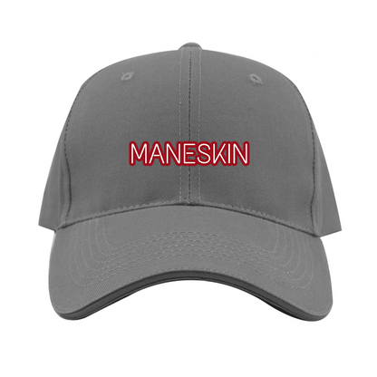 Maneskin Red Neon Letter Logo  Dad Baseball Cap Hat