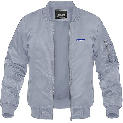 Men's Henry Boot Logo Lightweight Bomber Jacket Windbreaker Softshell Varsity Jacket Coat