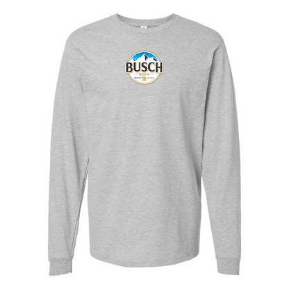 Men's Busch Logo Cotton Long Sleeve T-Shirt