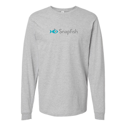 Men's Snapfish Logo Cotton Long Sleeve T-Shirt