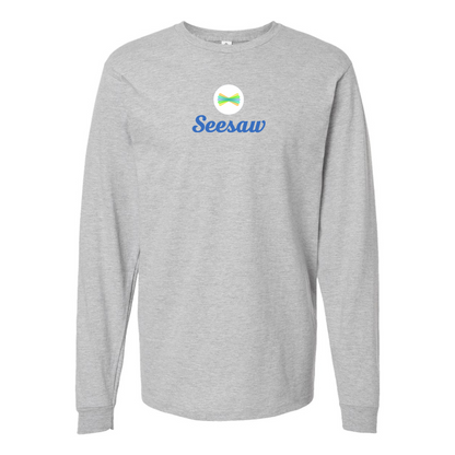 Men's Seesaw Logo Cotton Long Sleeve T-Shirt