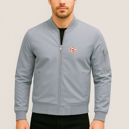 Men's PSV Eindhoven FC Lightweight Bomber Jacket - Grey