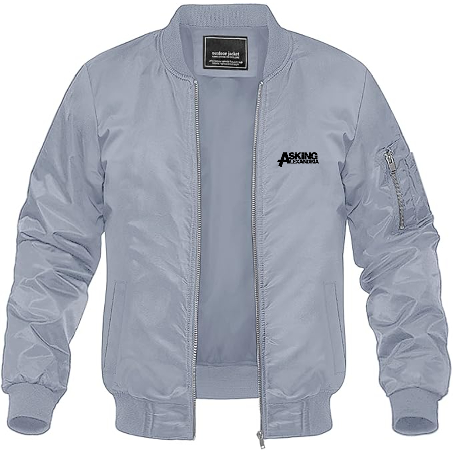 Men's Asking Alexandria  Logo Lightweight Bomber Jacket Windbreaker Softshell Varsity Jacket Coat