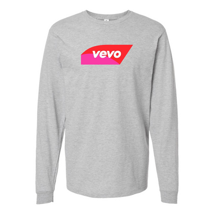 Men's Vevo Thumbnail Banner Logo Cotton Long Sleeve T-Shirt
