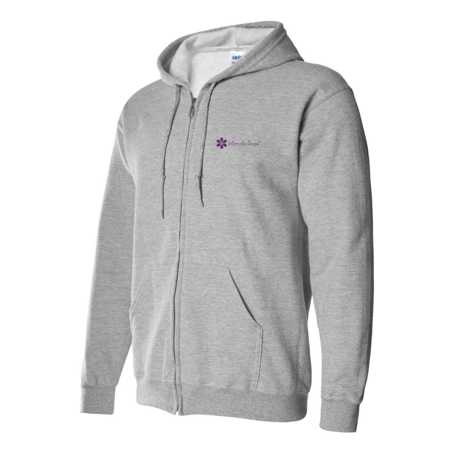 Men's   Intimate Rose   Logo  Zipper Hoodie