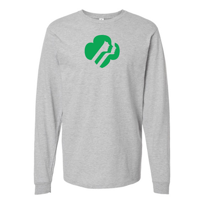 Men's Girl Scouts Logo Cotton Long Sleeve T-Shirt