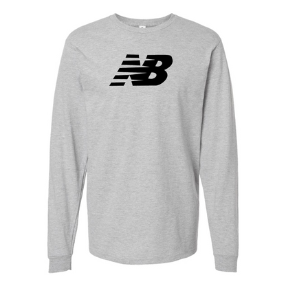 Men's New Balance Logo  Cotton Long Sleeve T-Shirt