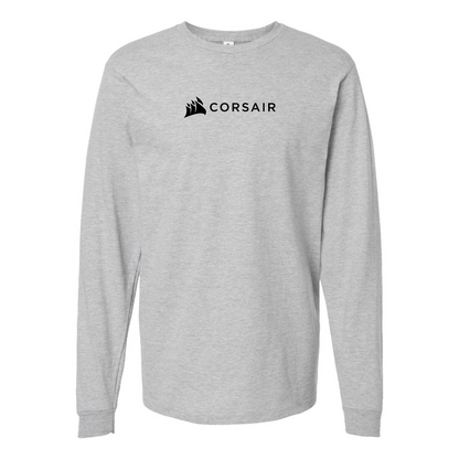 Men's Corsair Logo Cotton Long Sleeve T-Shirt