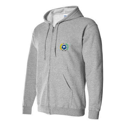 Men's Pos & Giro Logo Zipper Hoodie