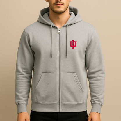 Men's Indiana Hoosiers Logo Zipper Hoodie