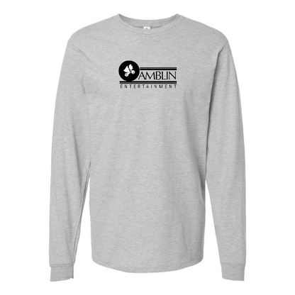 Men's Amblin Entertainment Logo Cotton Long Sleeve T-Shirt