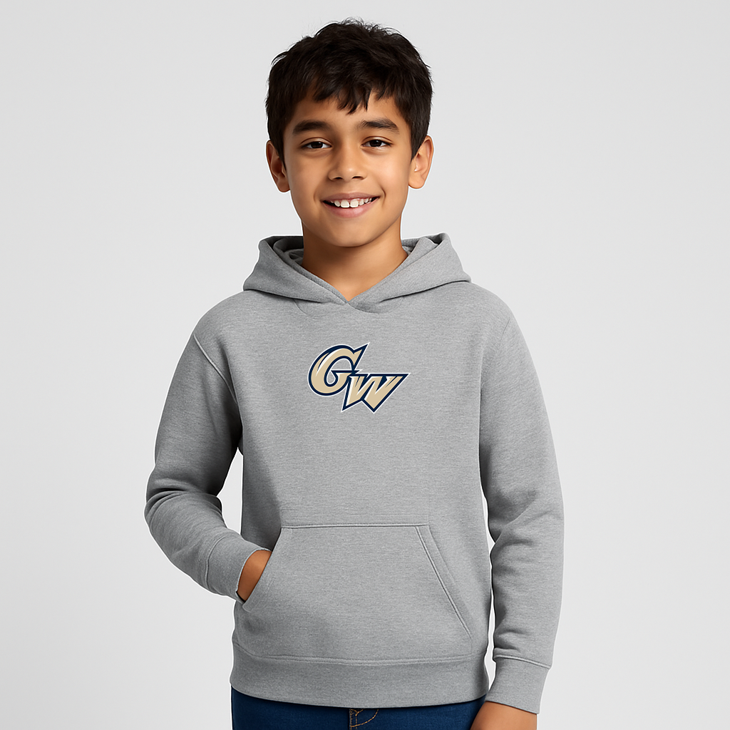 Youth George Washington Colonials Logo Pullover Hoodie