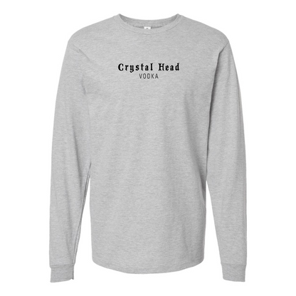 Men's Crystal Head Logo Cotton Long Sleeve T-Shirt