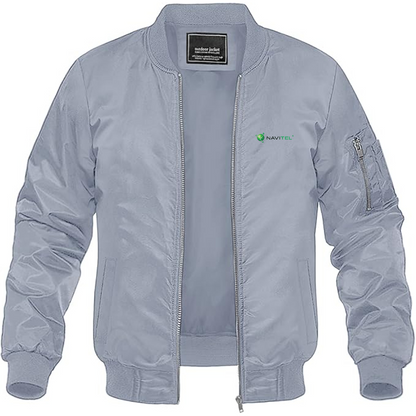 Men's Navitel Logo Lightweight Bomber Jacket Windbreaker Softshell Varsity Jacket Coat