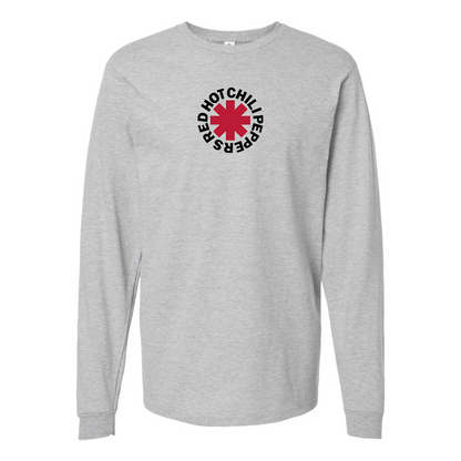 Men's Red Hot Chili Peppers Logo Cotton Long Sleeve T-Shirt