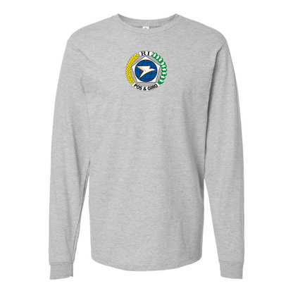 Men's Pos & Giro Logo Cotton Long Sleeve T-Shirt