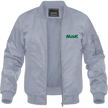 Men's Maschinenbau Kiel Logo Lightweight Bomber Jacket Windbreaker Softshell Varsity Jacket Coat