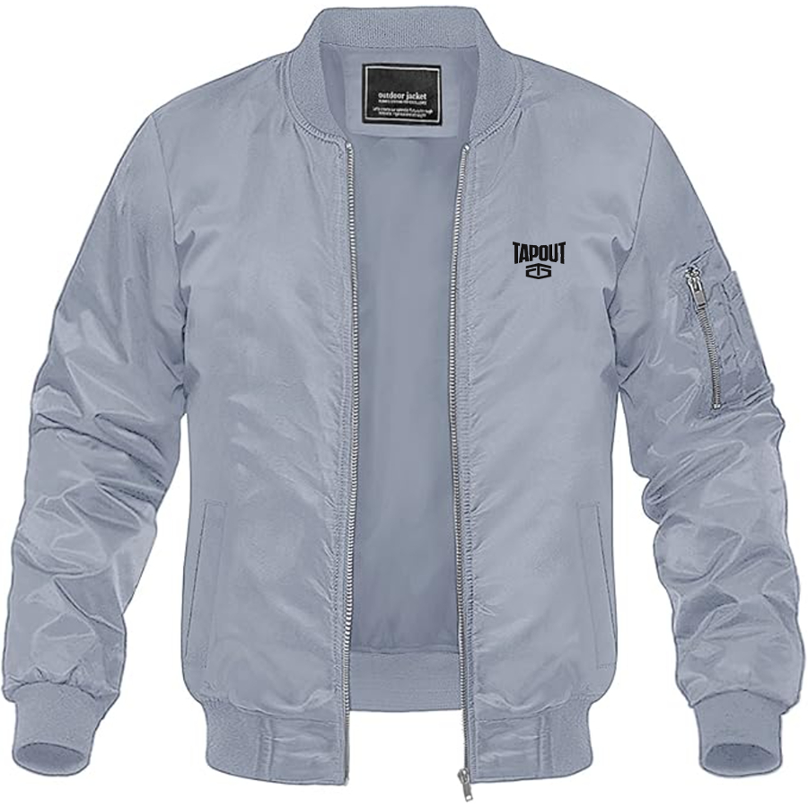 Men's Tapout Logo Lightweight Bomber Jacket Windbreaker Softshell Varsity Jacket Coat