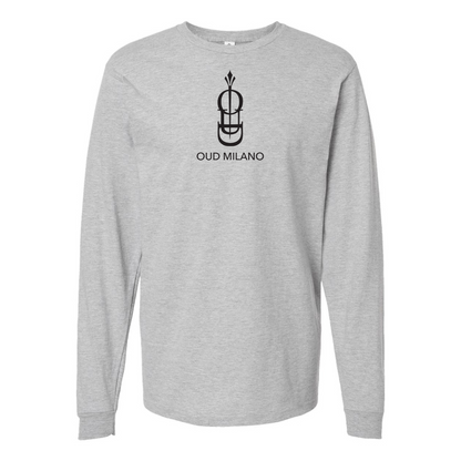 Men's Oud Milano Logo Cotton Long Sleeve T-Shirt