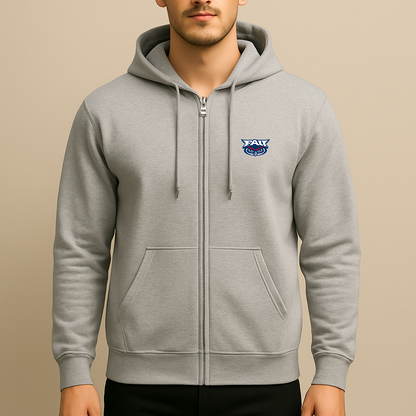 Men's Florida Atlantic Owls Logo Zipper Hoodie