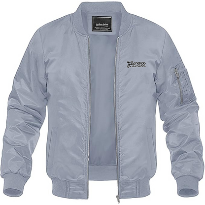 Men's Florence and the Machine Logo Lightweight Bomber Jacket Windbreaker Softshell Varsity Jacket Coat