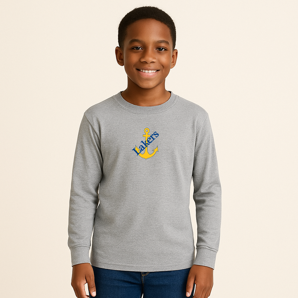Youth Lake Superior State Lakers Logo Cotton Long Sleeve T-Shirt