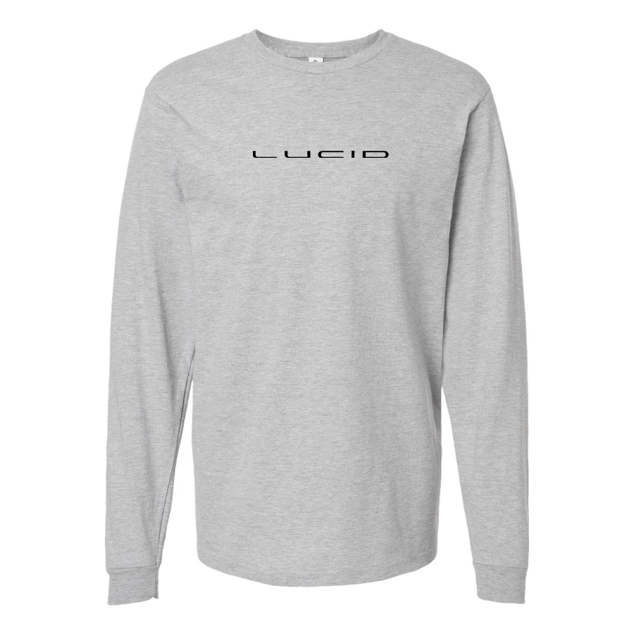 Men's Lucid Motors Logo Cotton Long Sleeve T-Shirt