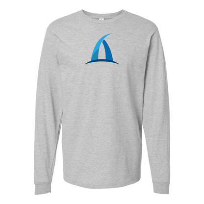 Men's Aspark Logo Cotton Long Sleeve T-Shirt