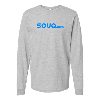 Men's Souq.com Logo Cotton Long Sleeve T-Shirt