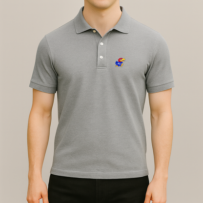 Men's Kansas Jayhawks Logo Dry Blend Polo